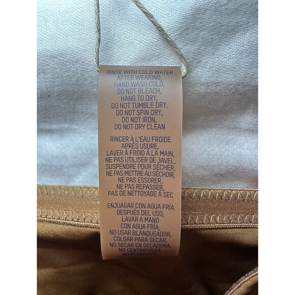 SKIMS Recycled Swim Long Sleeve Bikini Top Almond Women's SIZE 3X NWT - Picture 7 of 9